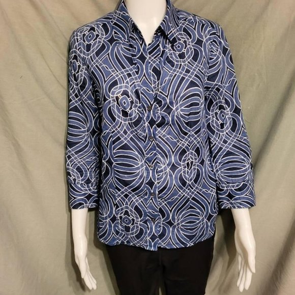 Colourful Print Ann Taylor size 8 shirt - Picture 1 of 8